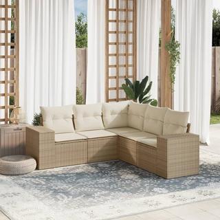 VidaXL set divano da giardino Polirattan  