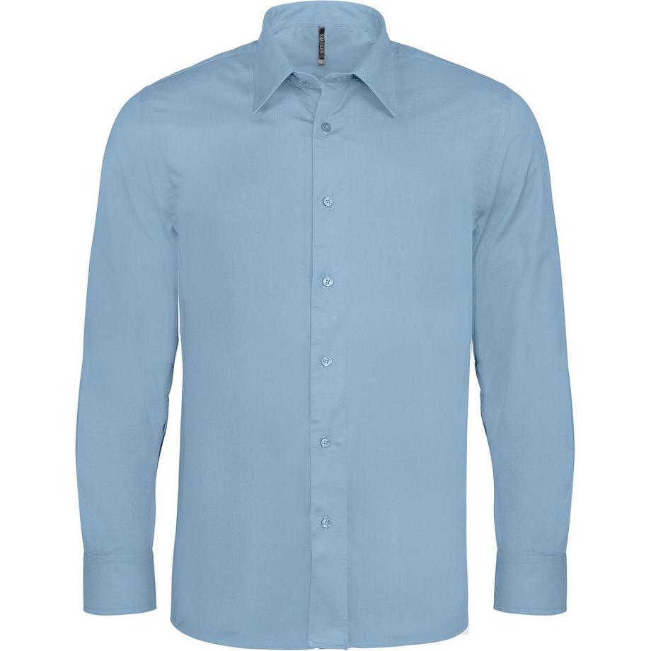 Kariban Camicia Cotone Elastan Maniche Lunghe  