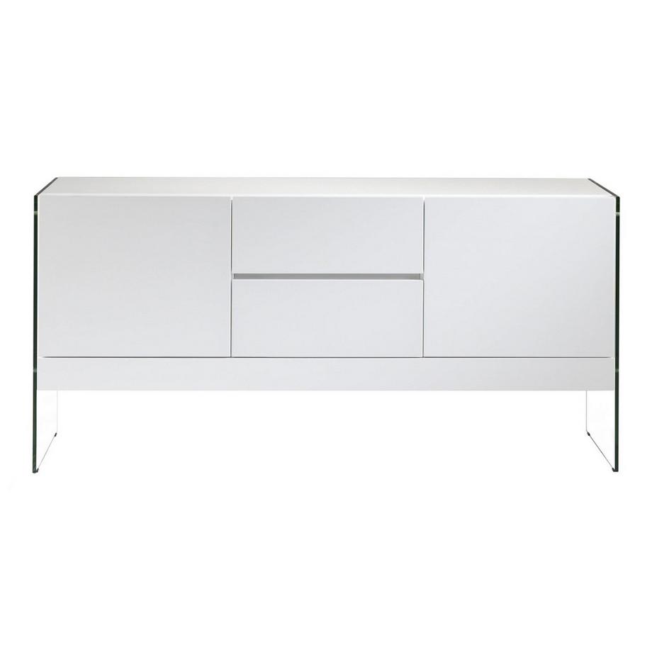 ANGEL CERDA Sideboard ausem Holz und gehärtetem Glas  