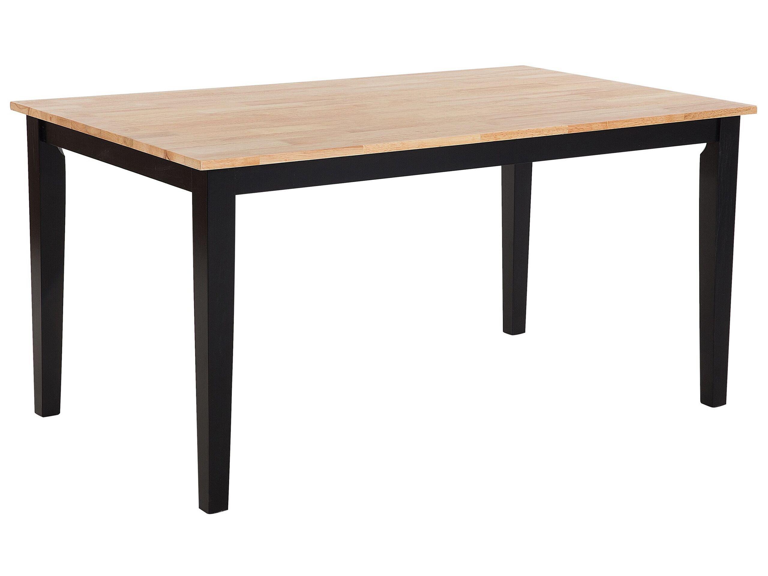 Beliani Table à manger 6 places en Bois d'hévéa Moderne GEORGIA  