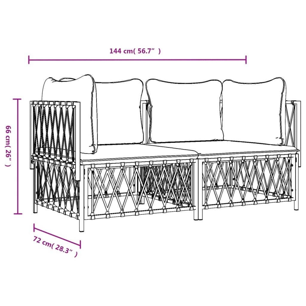 VidaXL Garten lounge set stahl  