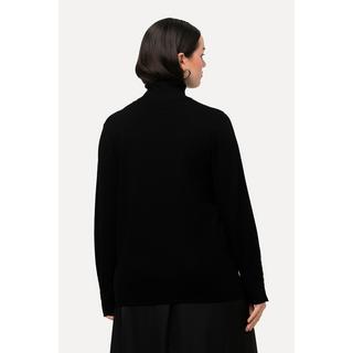 Ulla Popken Rollkragen Langarm Pullover mit Zierknöpfen  