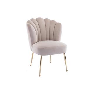 PASCAL MORABITO Lot de 2 chaises en velours et acier doré - Beige - RUTY de Pascal MORABITO  