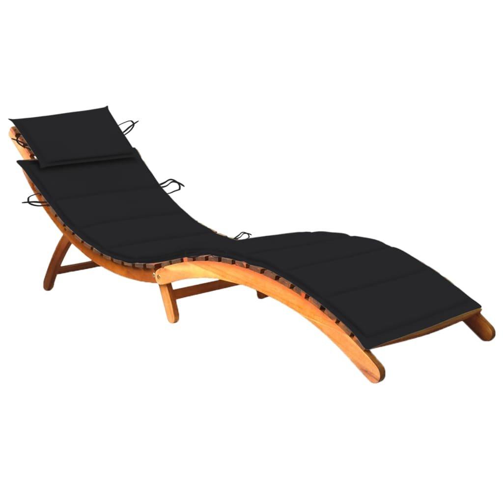 VidaXL Chaise longue bois d'acacia  