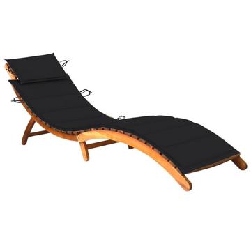 Chaise longue bois d'acacia