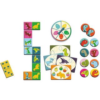 Djeco  Spiele Dinosaurier (Bingo, Memo, Domino) 