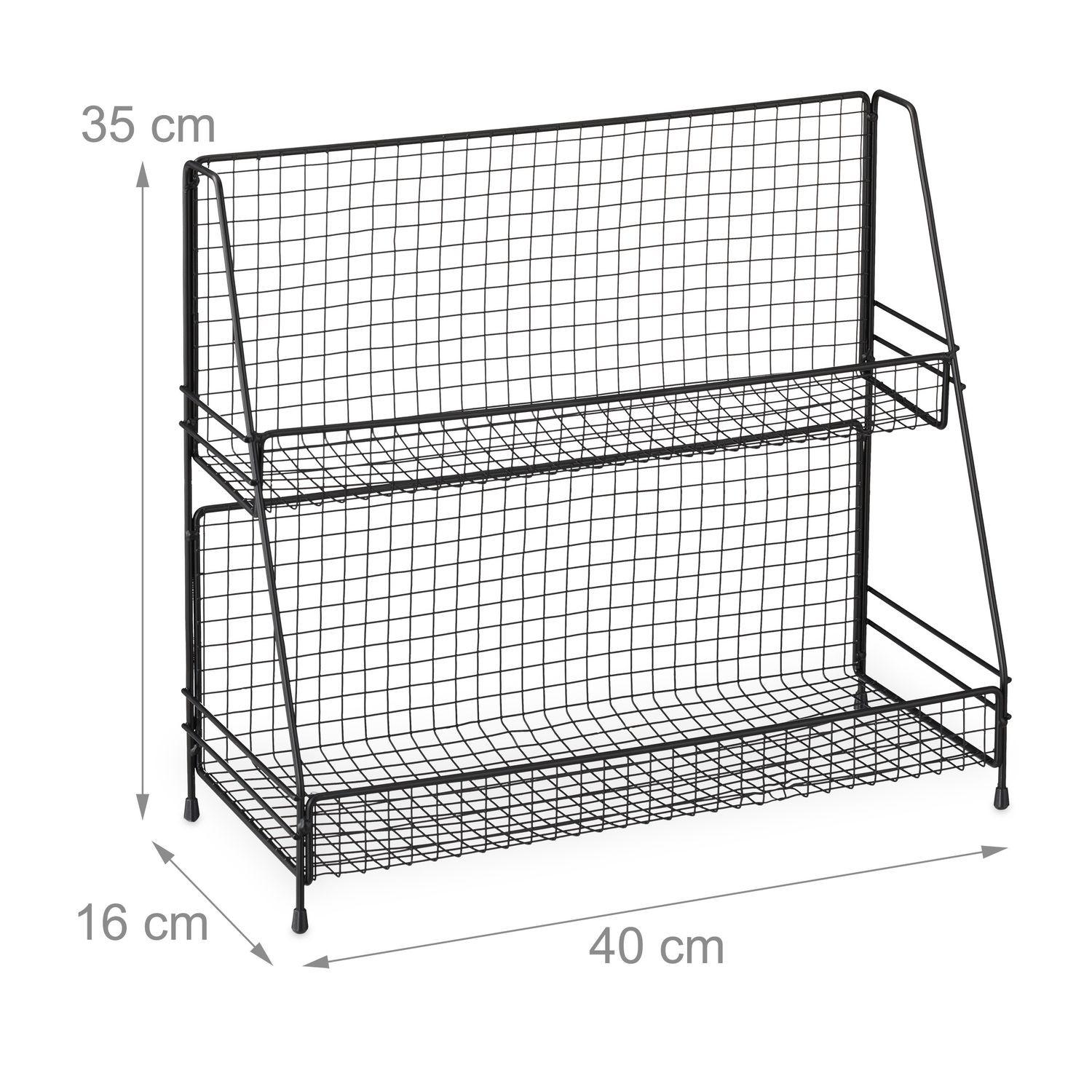 Northix Porta spezie in metallo nero  