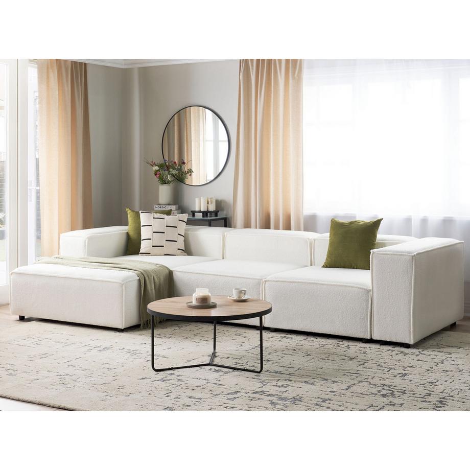 Beliani Ecksofa aus Bouclé Modern APRICA  