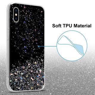 Cadorabo  Hülle für Apple iPhone XS MAX TPU Silikon mit funkelnden Glitter 