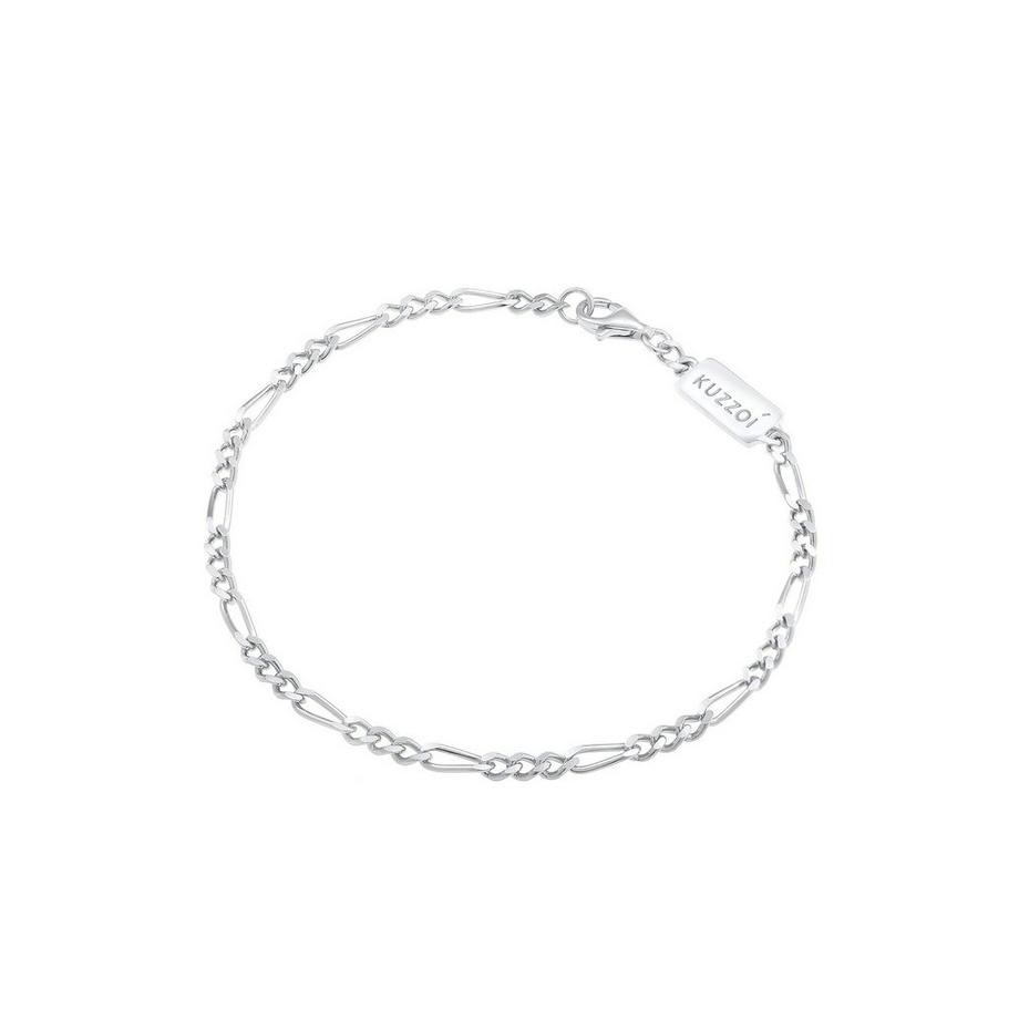 Kuzzoi  Armband Figarokette Massiv Basic Must-Have Cool 925 Silber 
