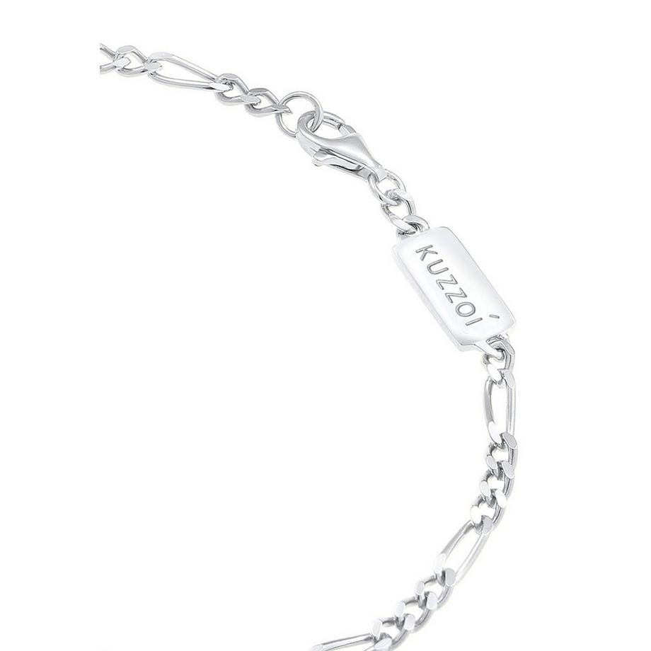 Kuzzoi  Armband Figarokette Massiv Basic Must-Have Cool 925 Silber 