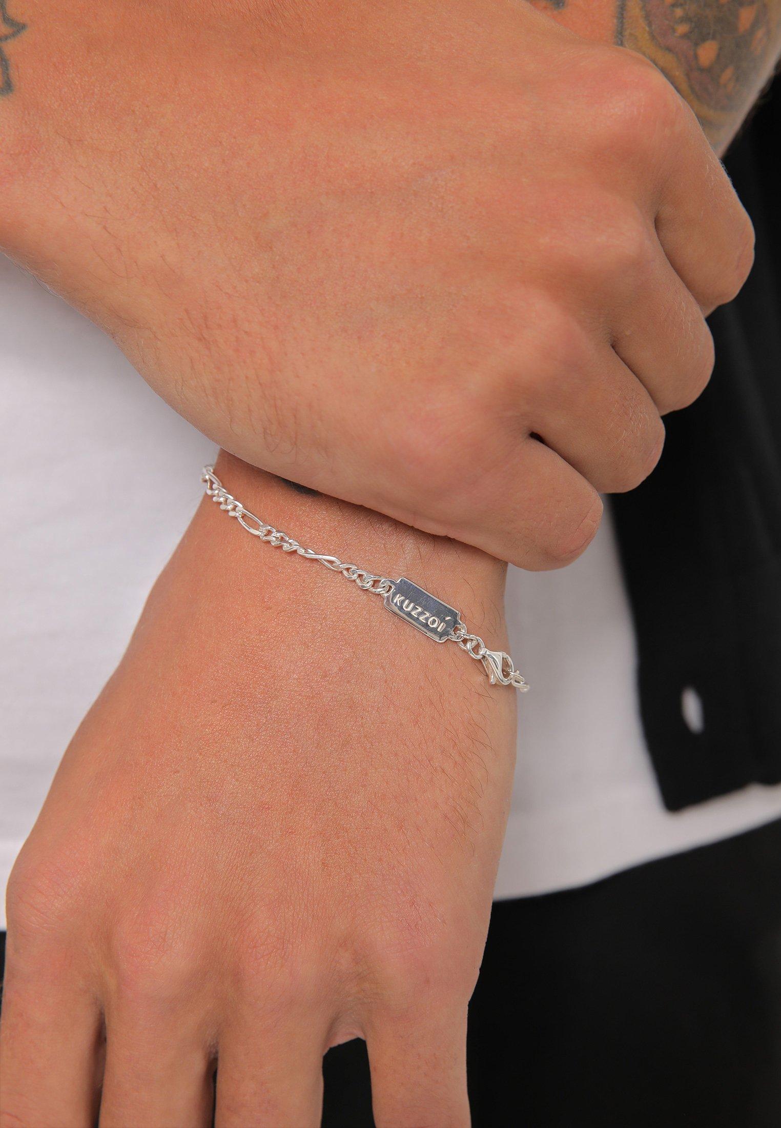 Kuzzoi  Armband Figarokette Massiv Basic Must-Have Cool 925 Silber 