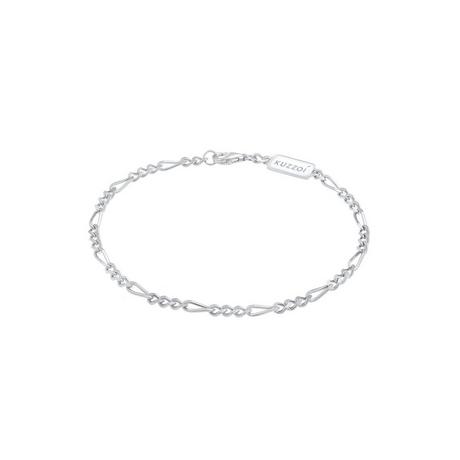 Kuzzoi  Armband Figarokette Massiv Basic Must-Have Cool 925 Silber 