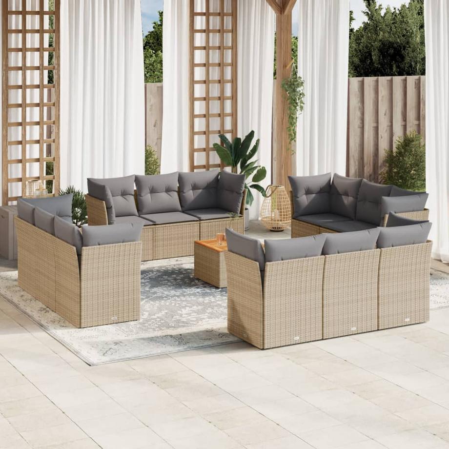 VidaXL set divano da giardino Polirattan  