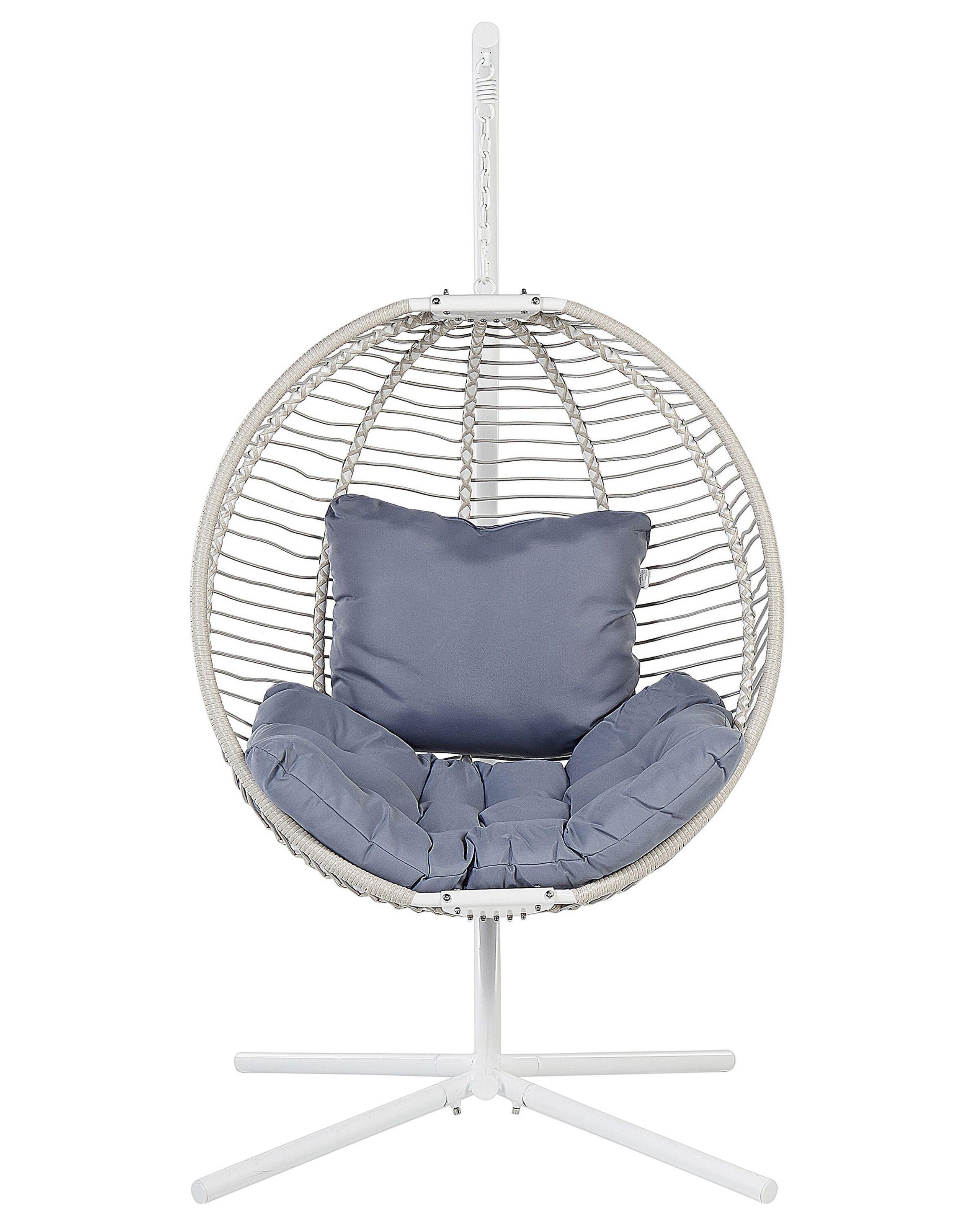 Beliani Fauteuil suspendu avec support en Tissu Boho ARCO  