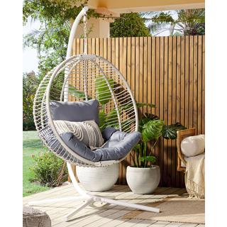 Beliani Fauteuil suspendu avec support en Tissu Boho ARCO  