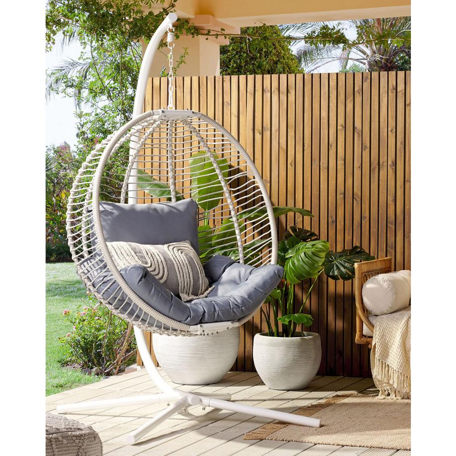 Beliani Hängesessel mit Gestell aus Stoff  ARCO  