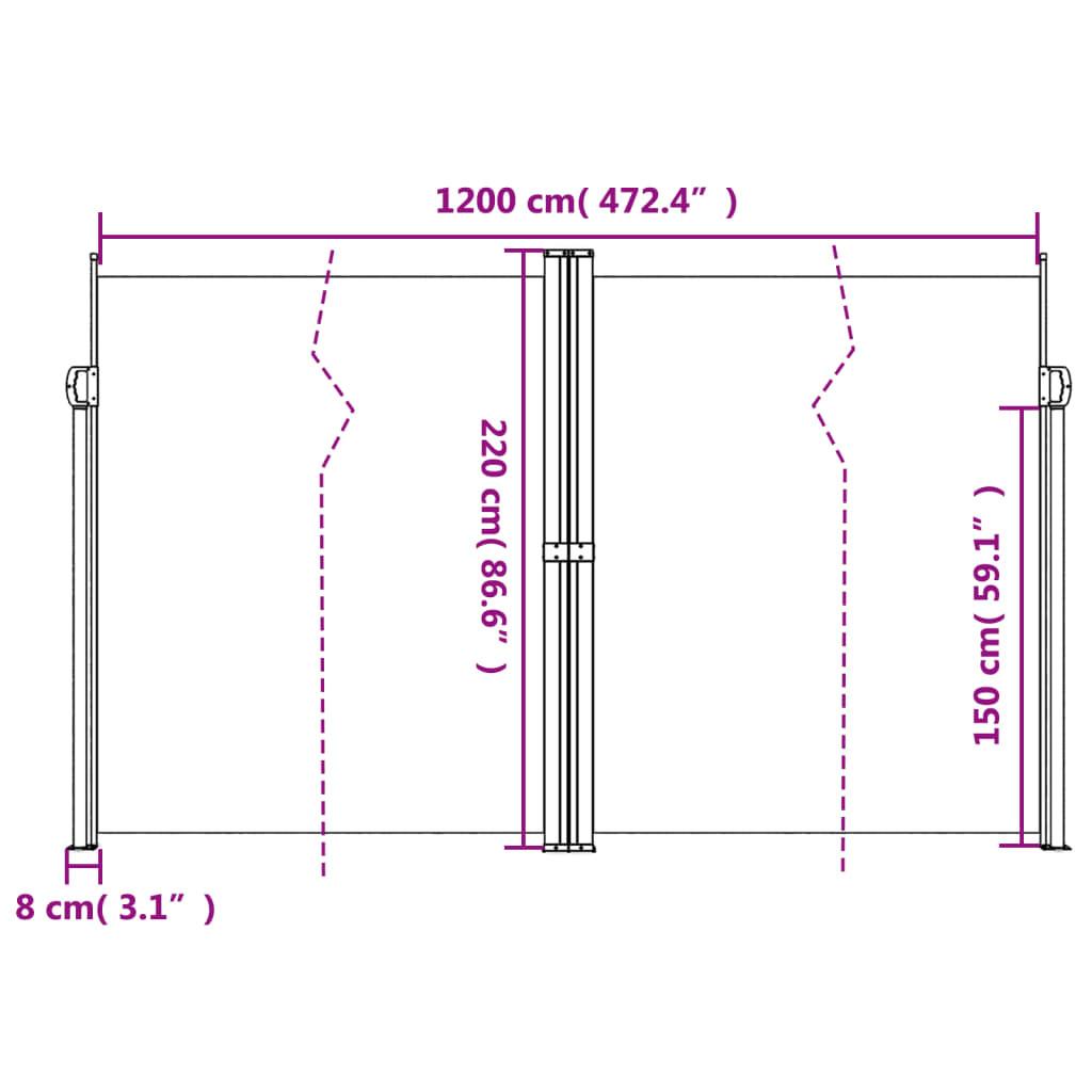 VidaXL tenda da sole laterale retrattile  