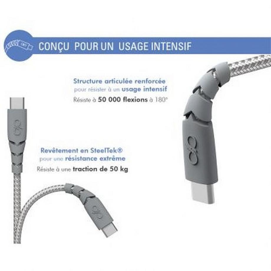 Force Power  USB-Kabel verstärkt USB A/USB-C 3m - 3A 