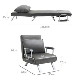 HOMCOM Chaise de couchage  