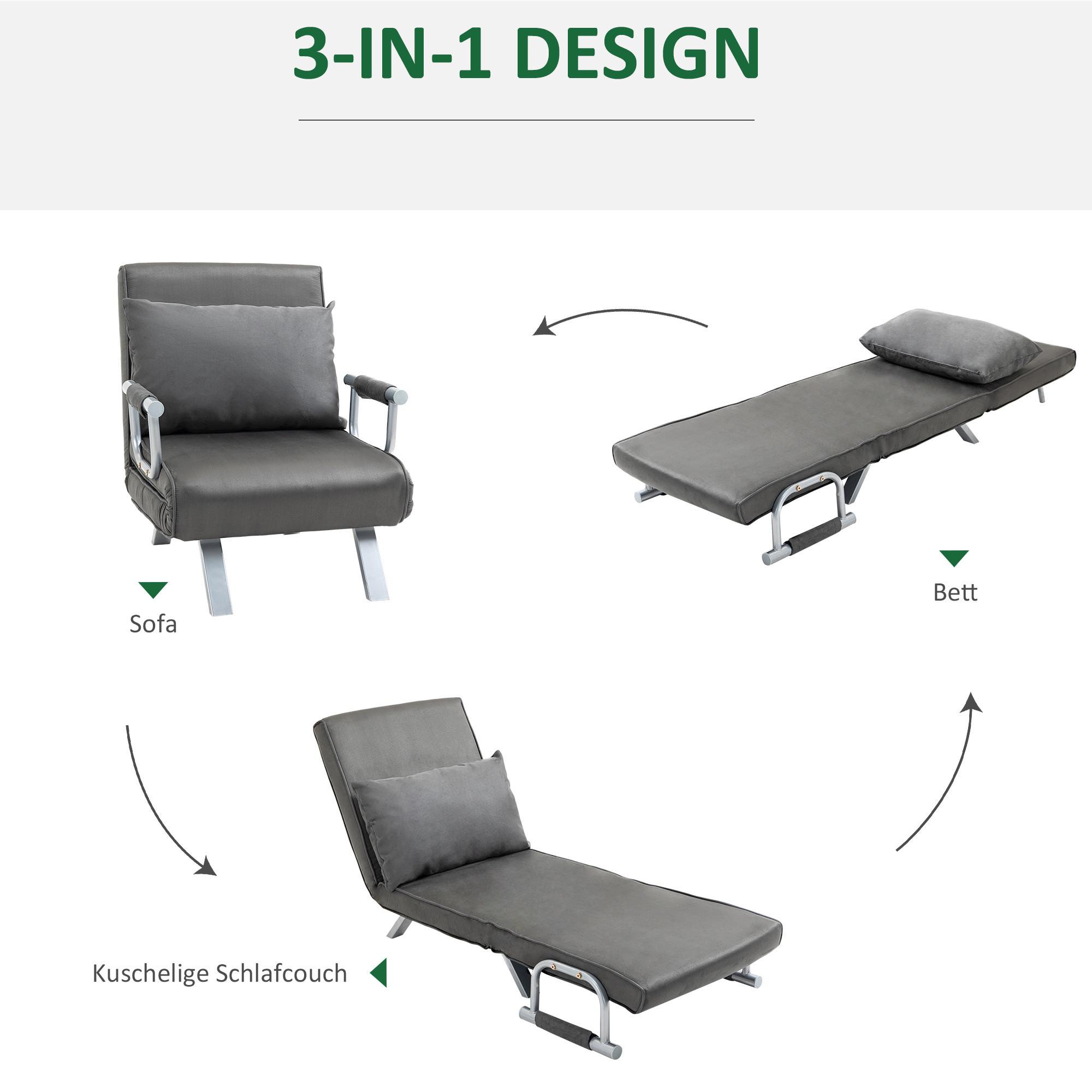 HOMCOM Chaise de couchage  