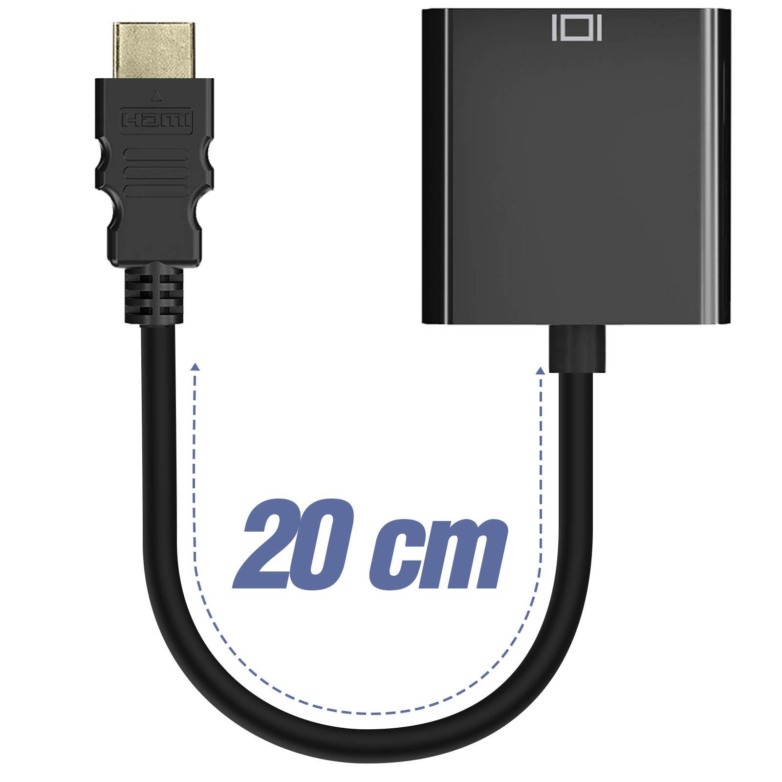 Avizar  Adaptateur HDMI vers VGA femelle Noir 