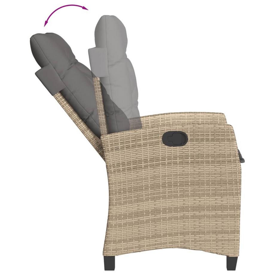 VidaXL Ensemble de salle à manger de jardin rotin synthétique  