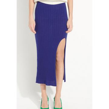 AVA 13 Gonna lunga con spacco - 100% cashmere déjaugé