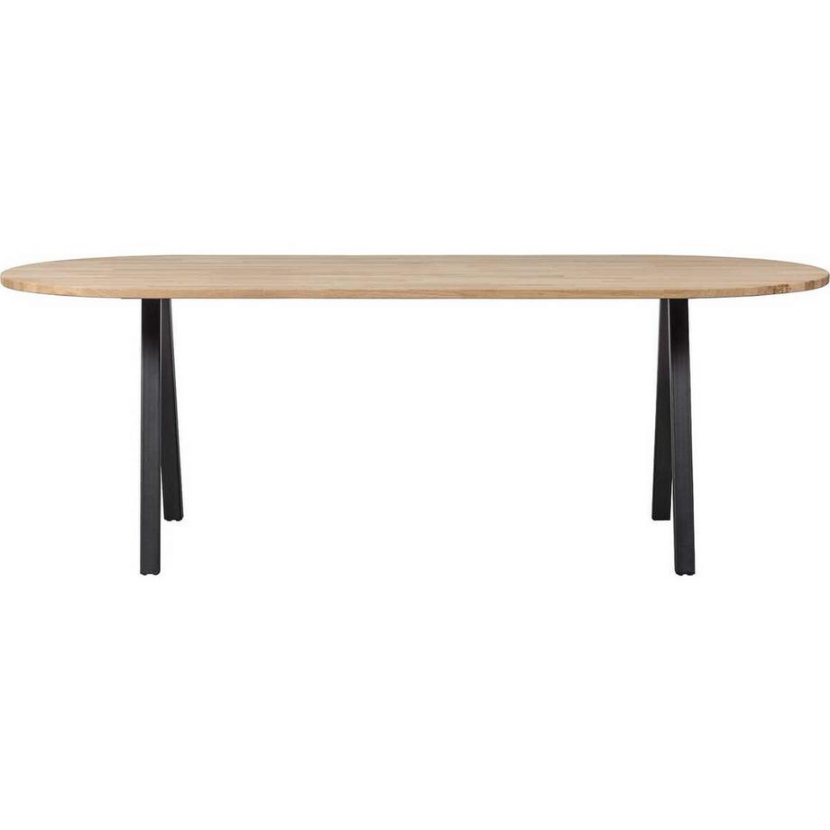 mutoni Table de salle à manger Tablo Ovale Chêne FSC Square Pied  