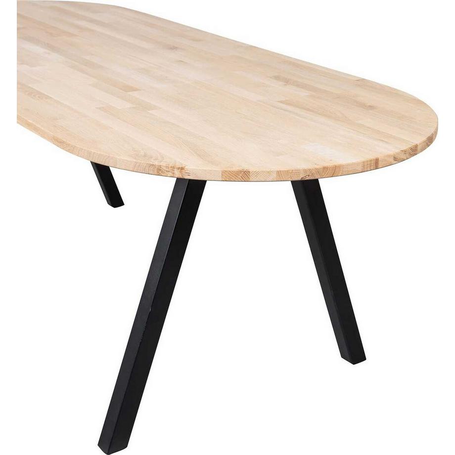 mutoni Table de salle à manger Tablo Ovale Chêne FSC Square Pied  