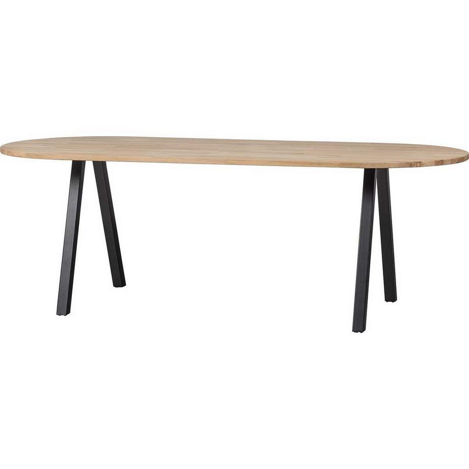 mutoni Table de salle à manger Tablo Ovale Chêne FSC Square Pied  