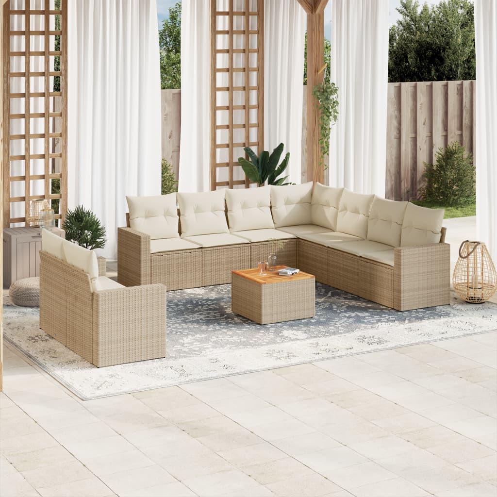 VidaXL set divano da giardino Polirattan  