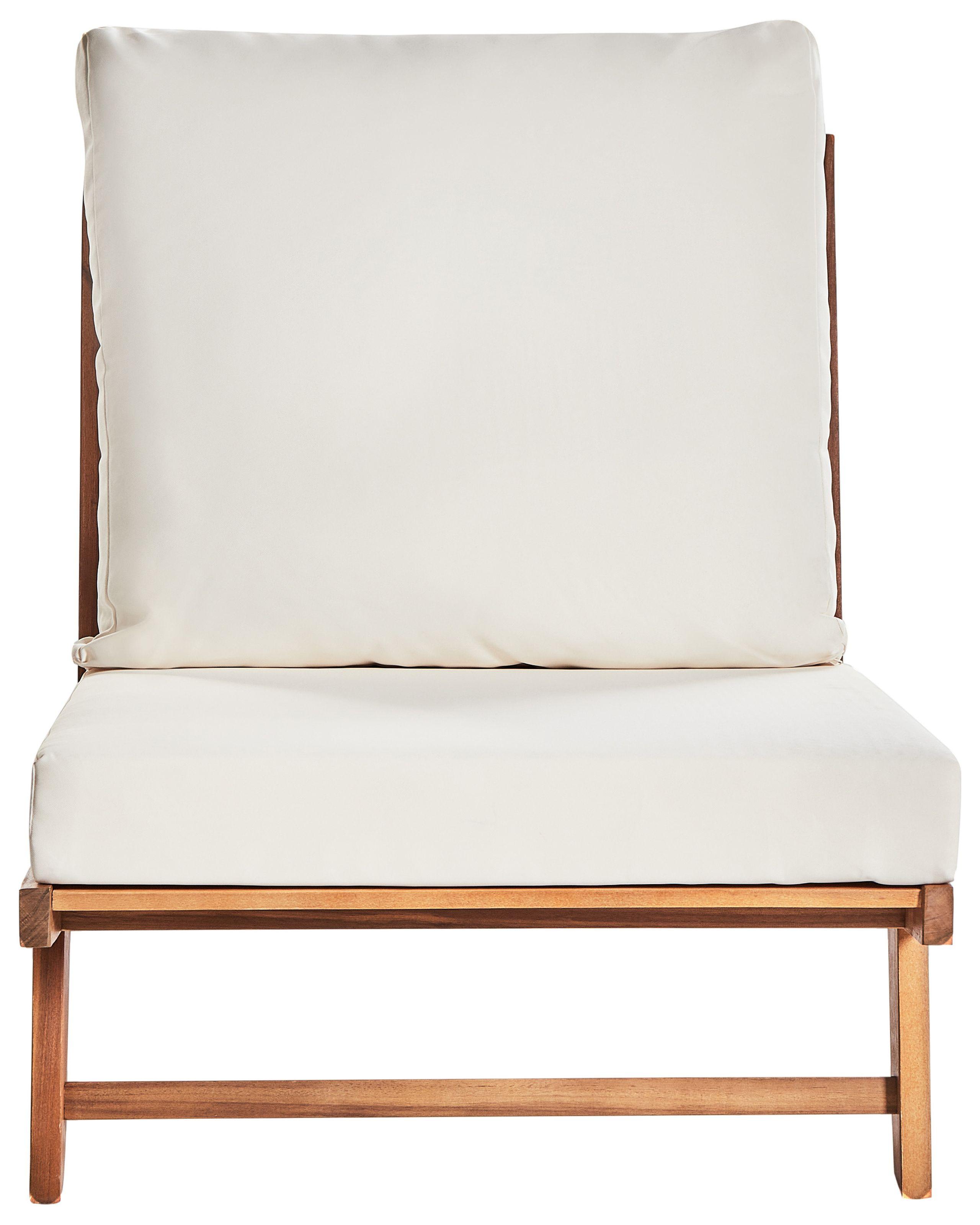 Beliani Chaise de jardin avec coussin en Acacia Rustique MICCIANO  