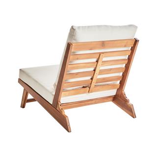 Beliani Chaise de jardin avec coussin en Acacia Rustique MICCIANO  