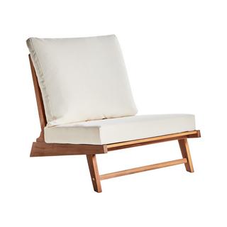 Beliani Chaise de jardin avec coussin en Acacia Rustique MICCIANO  