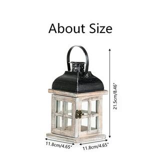 Alopini Laterne Holzlaternen für Kerzen  