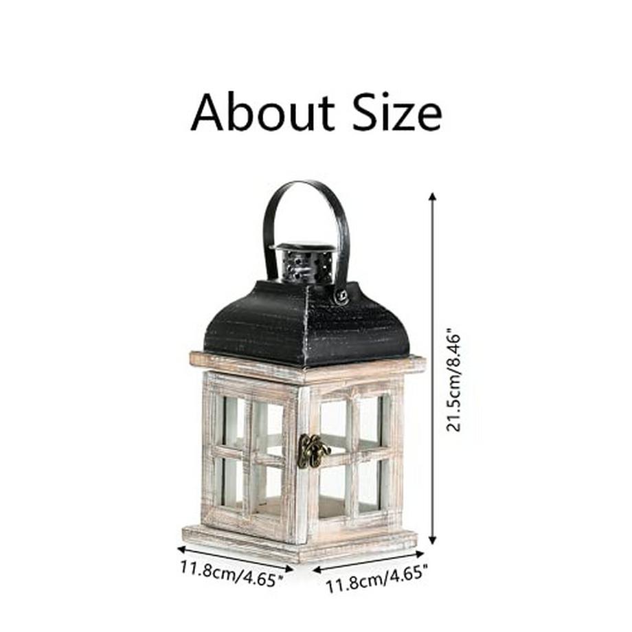Alopini Laterne Holzlaternen für Kerzen  