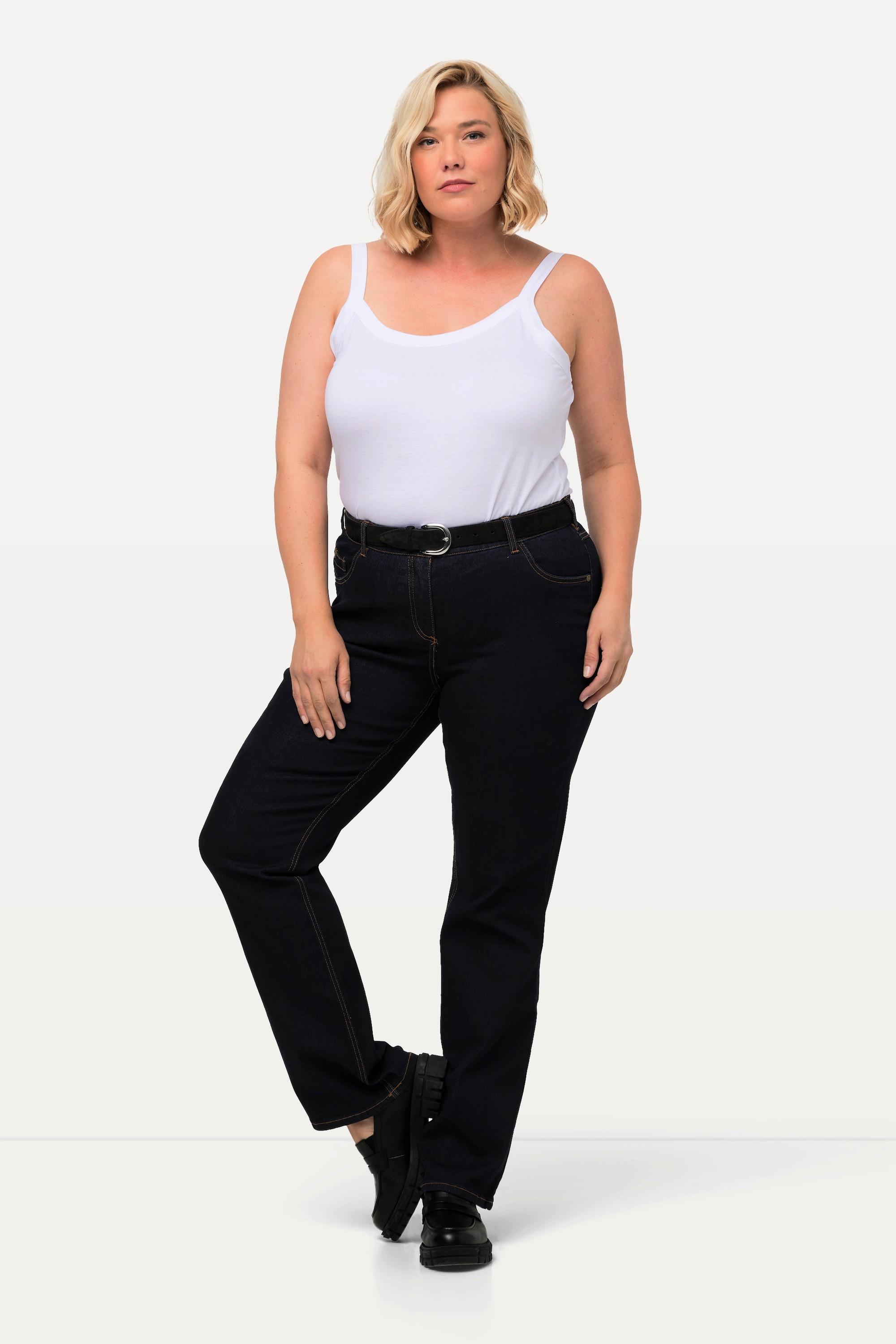 Ulla Popken  Jean Marie, coupe Bootcut 5 poches. Taille confortable 