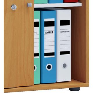 VCM Büroschrank mit 2 Fächern | moderner Aktenschrank mit Schiebetüren | Maße ca. B. 70 x  H. 73 x T. 37 cm – Lona 2-Fach  