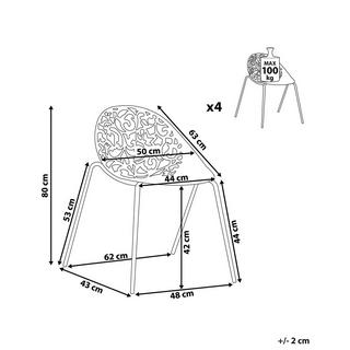 Beliani Chaise de salle à manger en Matière synthétique Moderne MUMFORD  