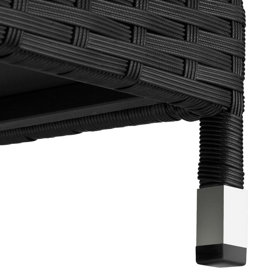 Tectake Box contenitore  Kiruna 270 l, con intreccio in rattan  