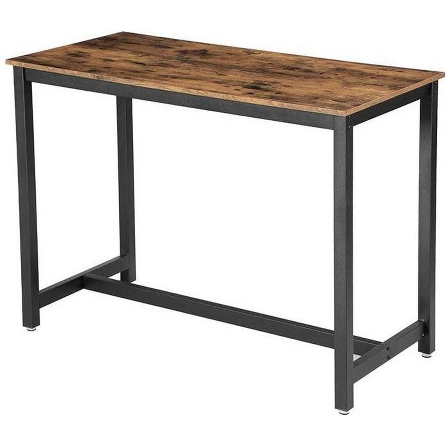 Pricenet Bartisch aus Holz und Stahl 120 x 60 x 90 cm, Tisch Traglast 100 kg  