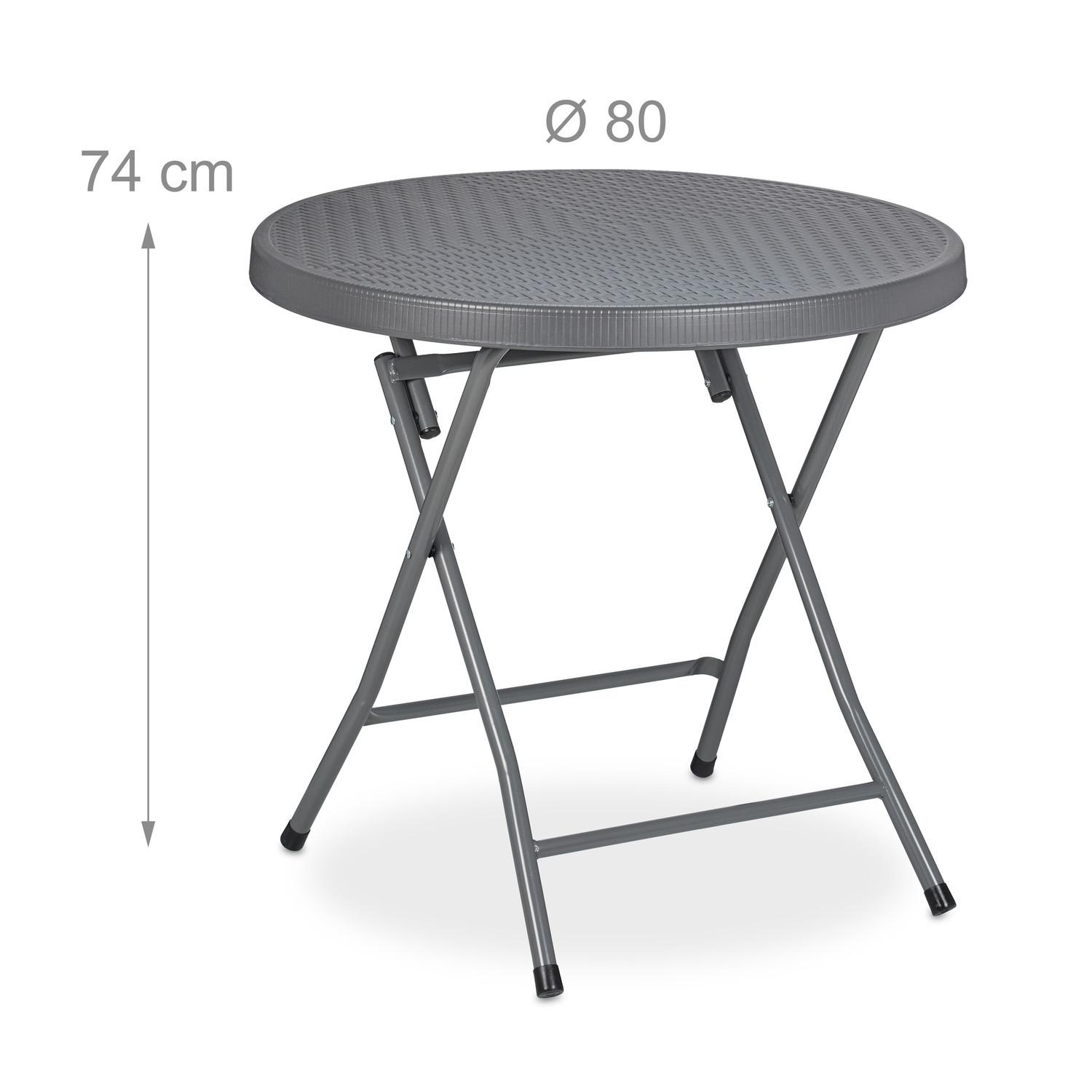 Northix Klappbarer Gartentisch in Rattanoptik  