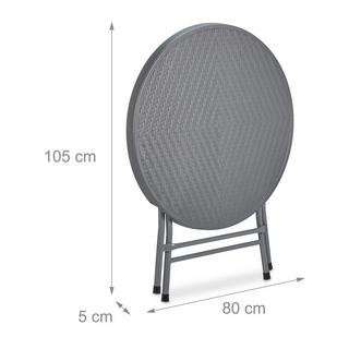 Northix Klappbarer Gartentisch in Rattanoptik  