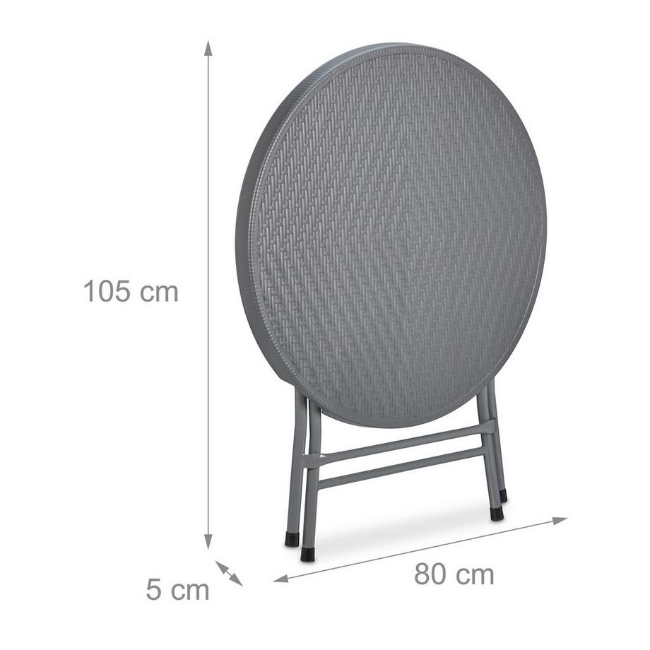 Northix Klappbarer Gartentisch in Rattanoptik  