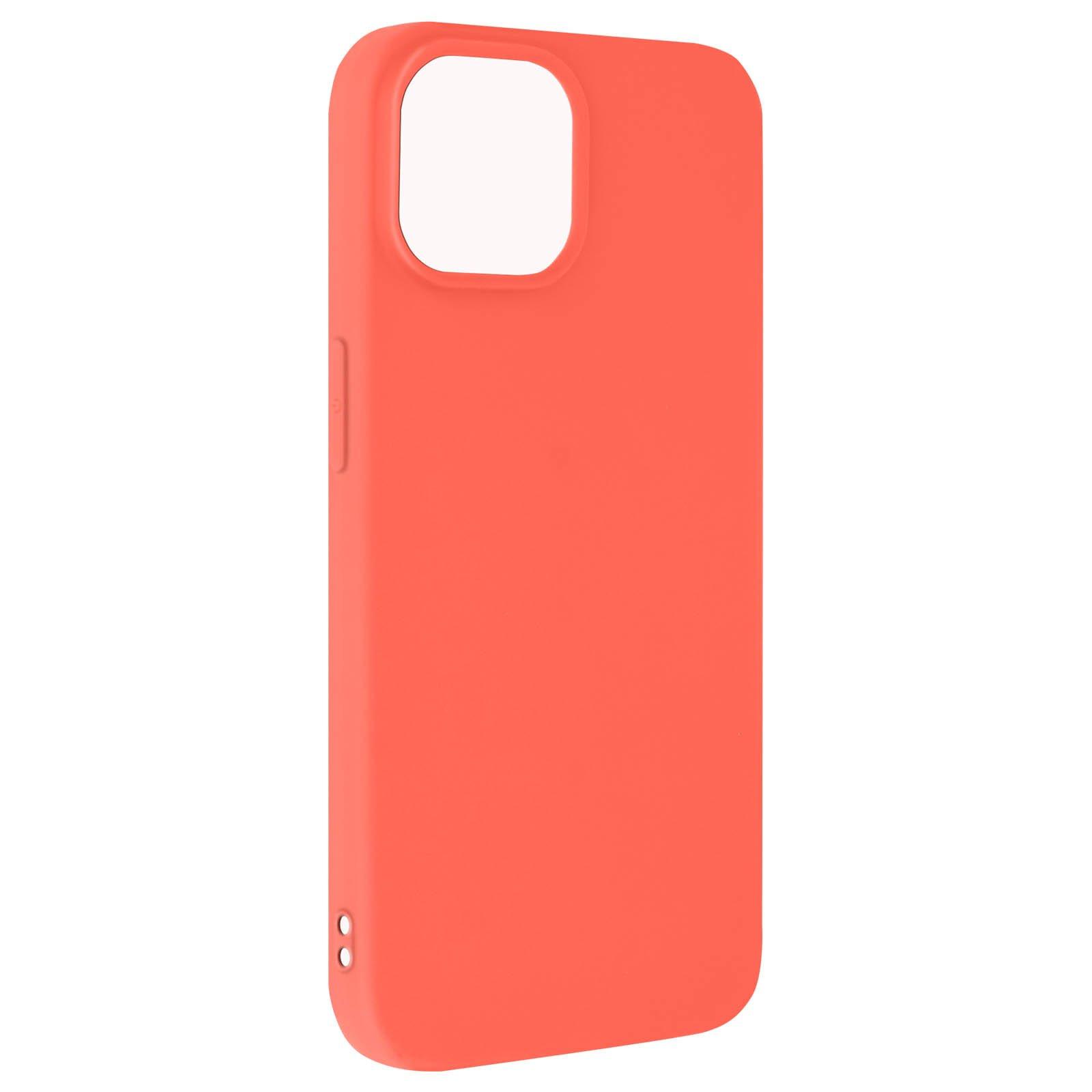 Avizar  Cover iPhone 15 opaca flessibile corallo 