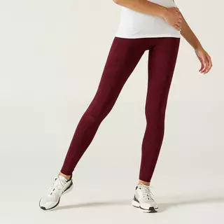 NYAMBA  Leggings Fit+ aus Baumwolle Fitness Damen bordeaux bedruckt Rot