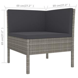 VidaXL Garten-sofagarnitur poly-rattan  