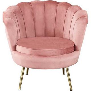 mutoni Chaise Shell en velours rose  