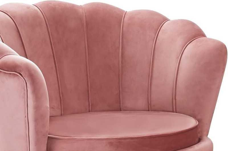 mutoni Chaise Shell en velours rose  